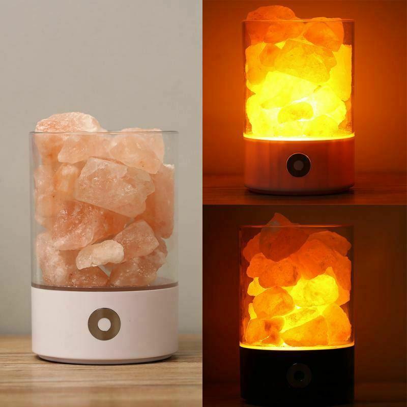 Natural Himalayan Salt Lamp USB Powered 3M USB Cable Included LED