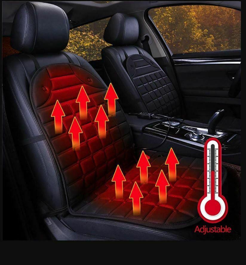 12v Car Heated Heating Front Seat Cushion Cover Heater Warmer Pad Van ...